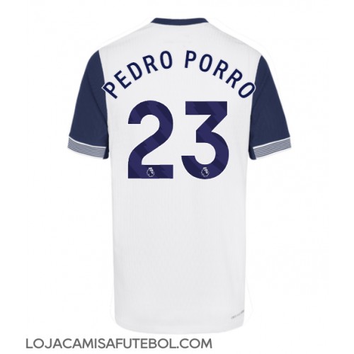 Camisa de Futebol Tottenham Hotspur Pedro Porro #23 Equipamento Principal 2024-25 Manga Curta